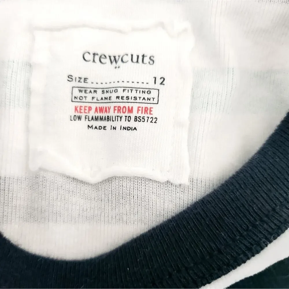 12 New Crewcuts Striped Kids Pajamas